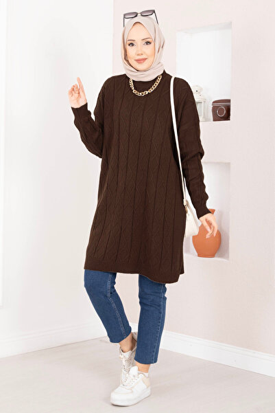 EBRUTESETTÜR Baklava Knitwear Tunic Brown
