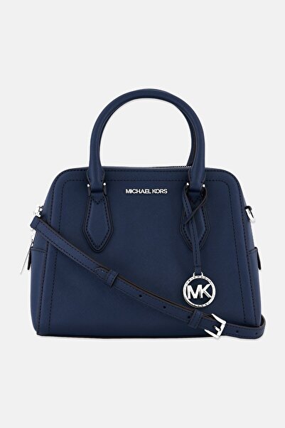 Michael Kors Women Brand Logo Mini Satchel Bag 21 H x 26 L x 13 W cm, Navy