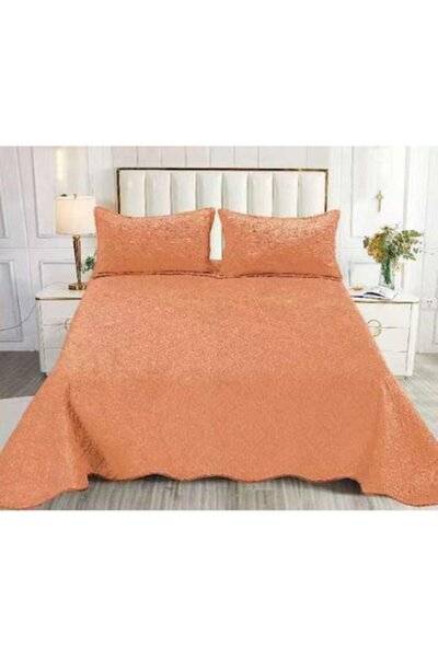 OEM Double Bed Cover and 2 Pillowcases, Quilted Model, Uni, 3 Pieces, 2 Perso...