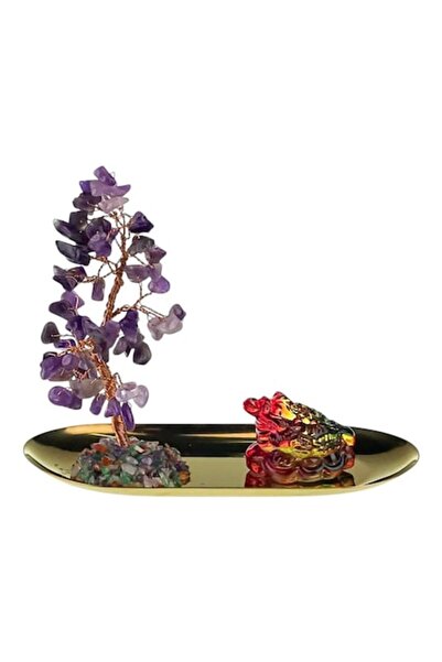 OEM Διακόσμηση Φενγκ Σούι με Μεταλλικό Δίσκο, Συρμάτινο Δέντρο με Πέτρες και ...