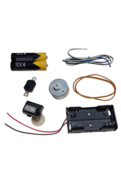 Devre Dünyası Mini Mekanik Sayaç Numaratör Kasnak Lastik DC Motor Pil Anahtar...