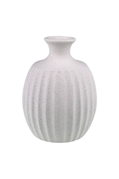 OEM Vază ceramică cu dungi, bază largă și gât îngust