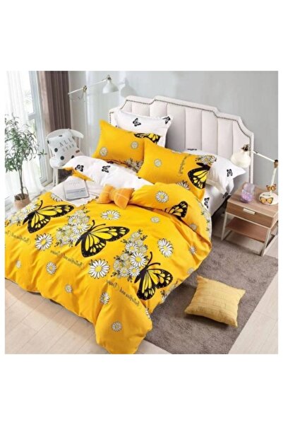 JOJO HOME Bed Linen, Butterfly Print, 6 Pieces, 2 Persons, 234x240cm, Superio...