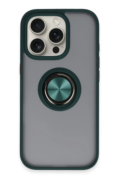 BSN STİL غطاء سيليكون من BSNSHOP 16 Pro مع حلقة مونتريال - أخضر 1058986