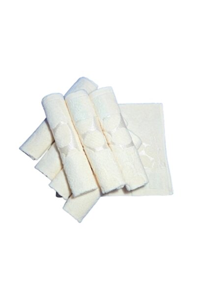 OEM Set de prosoape de mână, bumbac, model floral 3D, 420g/m², ivory, 30x50cm...