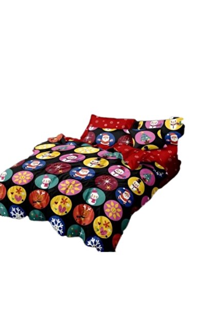 JOJO HOME Lenjerie de pat, Jojo Home, flanel, 2 persoane, 6 piese, design de ...