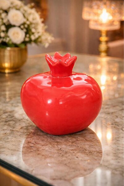Hd Marketim Pomegranate Figurine 9.5 cm |   Red Decorative Pomegranate Object...