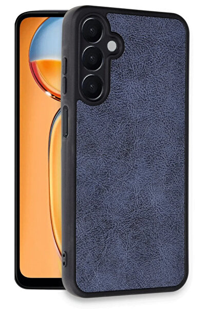 BSN STİL Bsnshop Samsung Galaxy A36 Case Aras Leather Cover - Navy Blue 1058986