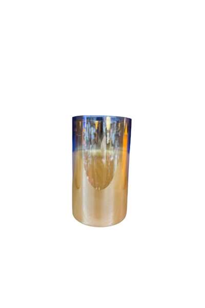 OEM Lumânare LED în vază de sticlă, 12 cm, multicoloră