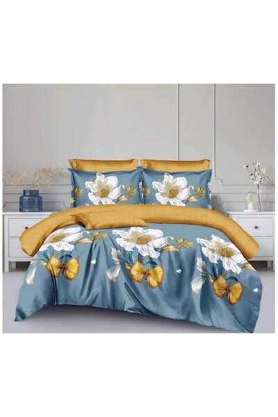 OEM Bedding Set, 6 Pieces, 2 Persons, 220x240 cm, Floral Print, Multicolor