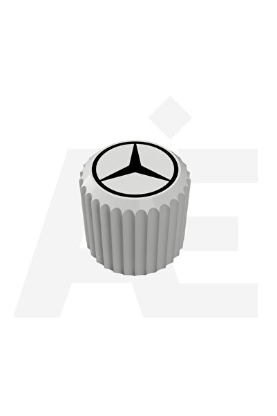 Soluté Mercedes Sibop Kapağı Siyah Logolu 4’lü Set Araç Lastik Supap Kapağı