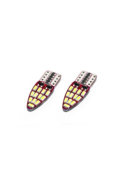 AMIO Set becuri auto cu LED CANBUS compatibil T10e W5W 24 SMD Alb 12V, destin...