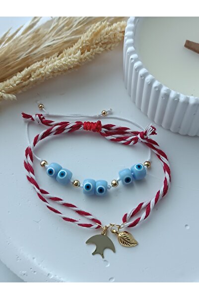 La fee aksesuar Swallow Bird Evil Eye Beaded Martenitsa Luck Bracelet Friends...