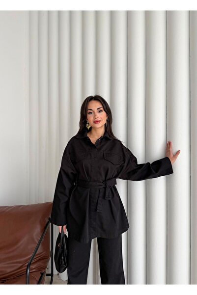 cottonage Women's Belted Denim Set