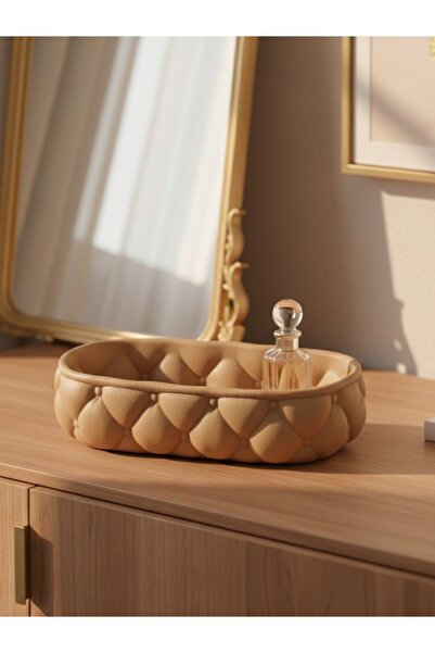 Pammuks Quilted Patterned Jewelry and Accessory Organizer Tray - Modern Decor...