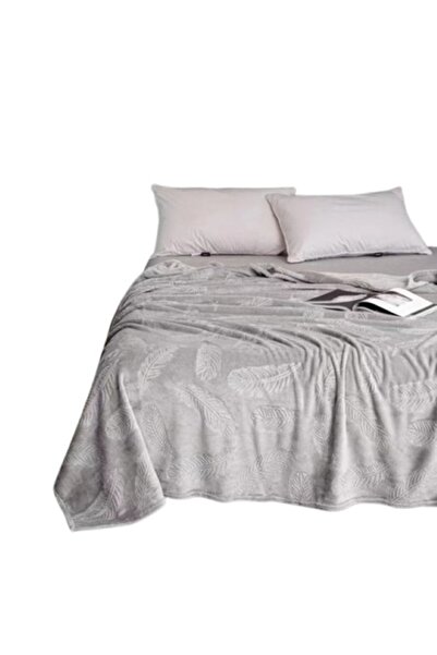 OEM Cocolino Blanket, Embossed Tropical Leaves, Light Gray