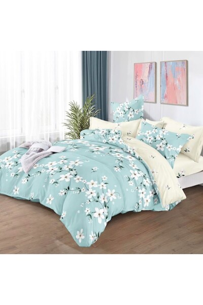 Pucioasa Set Lenjerie de Pat, Pucioasa, Bumbac Fin cu Elastic, 6 Piese, 2 Per...