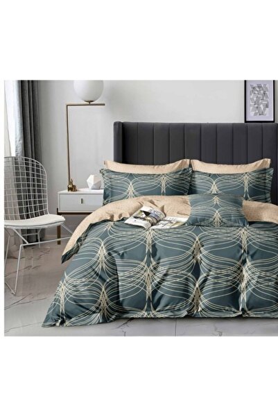 OEM Double Bed Linen Set, 6 Pieces, 2 Persons, 180x200 cm, Classic Print, Mul...
