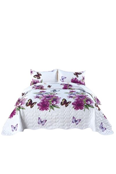 OEM Cuvertură și 2 fețe de pernă, pentru pat dublu, 3 piese, imprimeu floral,...