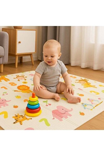 earss بساط لعب للأطفال - بساط زحف إسفنجي قابل للطي وخالٍ من مادة BPA للأطفال