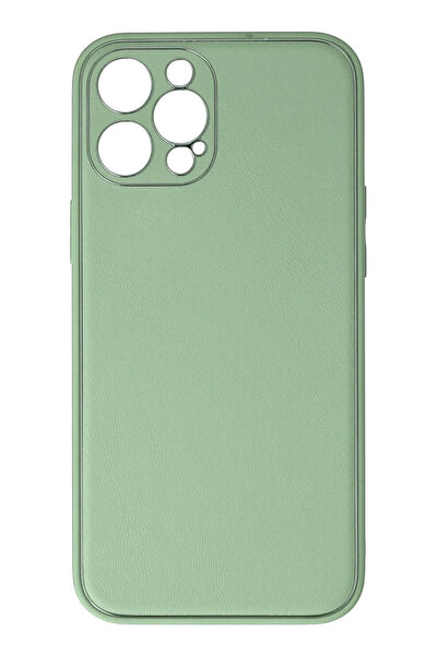 BSN STİL غطاء حماية من السيليكون من جلد كوكو لهاتف BSNSHOP 12 Pro - أخضر فاتح...