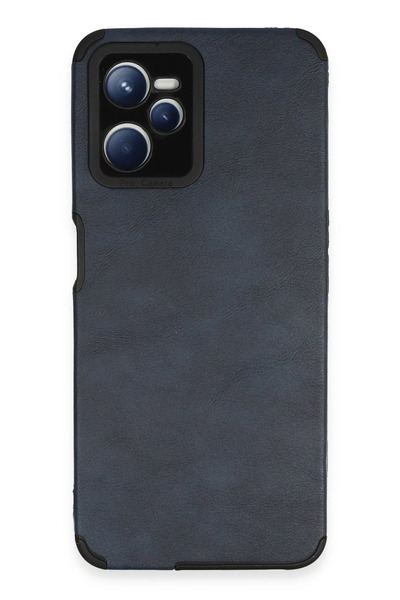 BSN STİL Bsnshop Realme C35 Case Loop Leather Silicone - Navy Blue 1058986