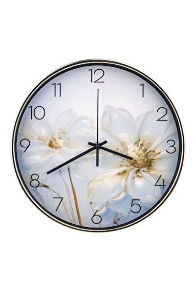 OEM Ceas de perete cu design floral multicolor