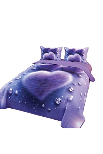 JOJO HOME Quilt and Pillowcases Set, Jojo Home, Cotton, Digital Print 5D, Hea...