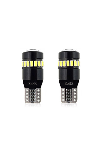 AMIO Set becuri auto cu LED CANBUS compatibil T10 W5W 19 SMD Alb 12V, destina...