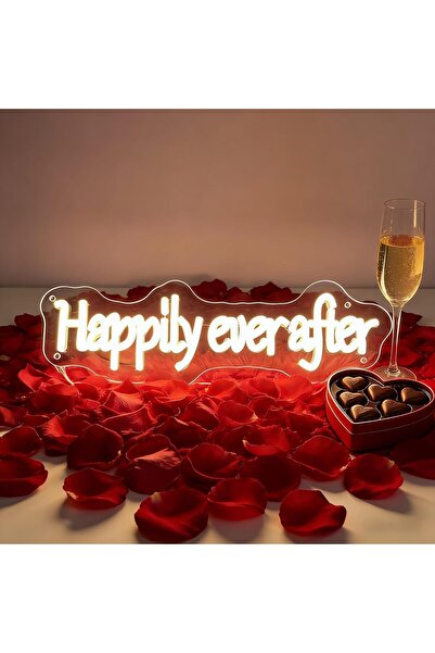 Slasa Happily Ever After LED Neon Light Sign 11x38 cm Wedding Decor
