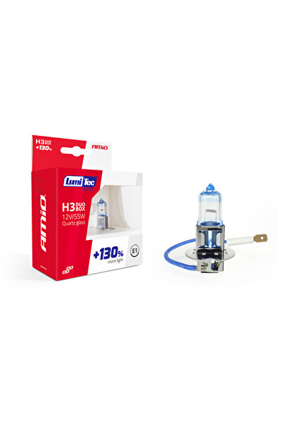 AMIO Set becuri cu halogen H3 12V 55W LumiTec LIMITED + 130% DUO BOX