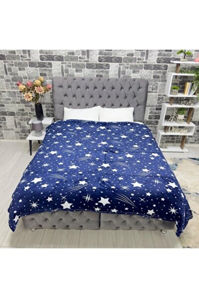 OEM Κουβέρτα διπλού κρεβατιού, με σχέδιο αστέρια, 200x230 εκ., πολύχρωμη