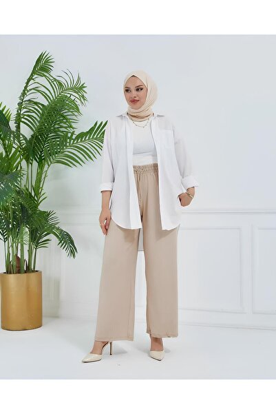 TÜCCAR UMUT Richard & Wendy Wafer Fabric Ribbed Wide Leg Trousers