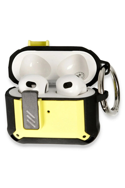 BSN STİL حافظة تروفا لسماعات ايربودز 3 (الجيل الثالث) من بي اس ان شوب - أصفر ...