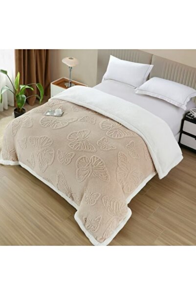 OEM Premium Fleece Blanket with Zipper, Microfiber, 3D Butterfly Embossed, 20...