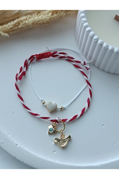 La fee aksesuar Marteniçka Lucky Bracelet Friendship Red String Women's Bracelet