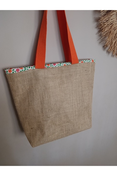 ÖZLEM HANDMADE Jute Straw Beach Bag