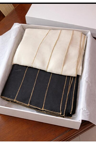 Veil Designer مجموعة من طرحتين بوال بتطريز تحديد ذهبي الطرحة قماش ياباني 190*60