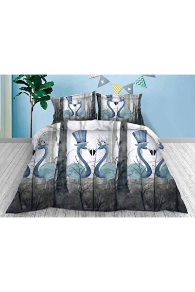 OEM Double Bed Linen Set, 3D Flamingo Print, 4 Pieces, 2 Persons, 220x240cm, ...