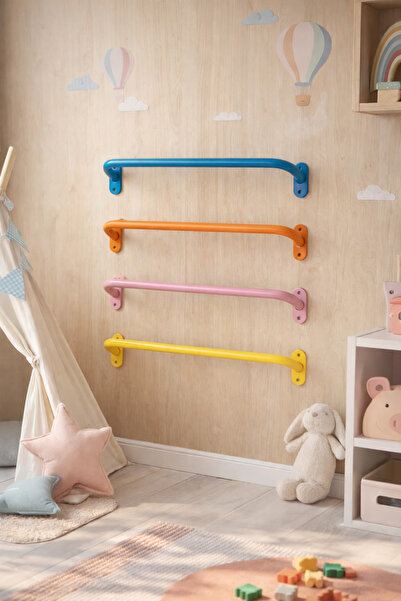 BAUMFEE 60 cm Duvara Monte Tırmanma Demiri Seti (4 Adet) - Montessori Gelişim...