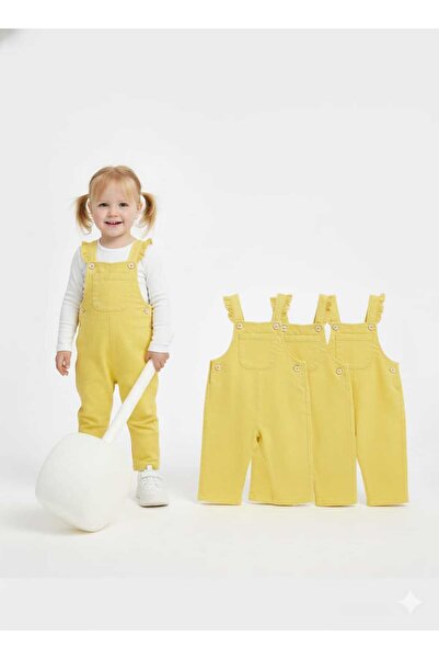 Çikoby Baby Girl-Child Button Closure Pocketed Side Opening Buttoned Strap Li...