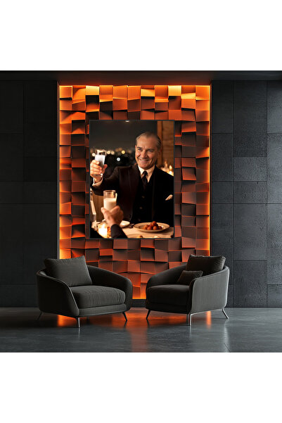 GÖKÇE REKLAM Atatürk temalı modern dekoratif kanvas tablo