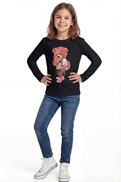 par lingerie pl Дългоръкава блуза с принт за момичета B1