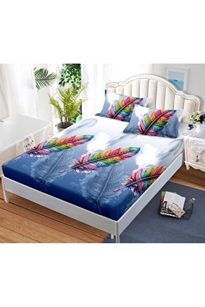 OEM Ελαστικό Κάλυμμα Στρώματος με 2 Μαξιλαροθήκες, 3 Τεμάχια, Σατέν Βαμβακερό...