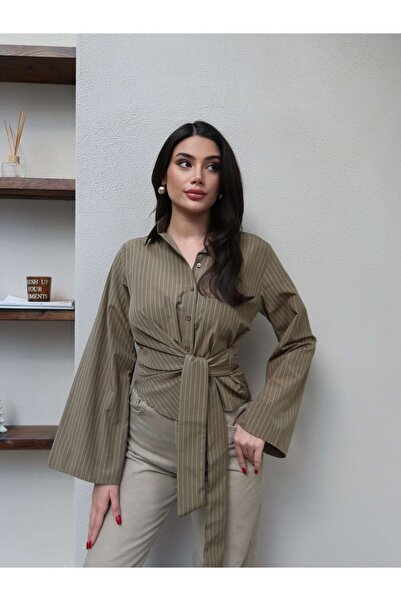 ESRAHELVACI Striped Side Tie Shirt