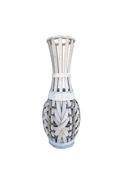 OEM Vază decorativă din ratan cu împletituri, 20x50 cm