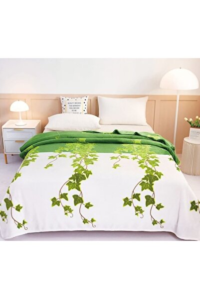 OEM Pătură Cocolino, 2 persoane, 200x230cm, frunze de iederă, multicolor