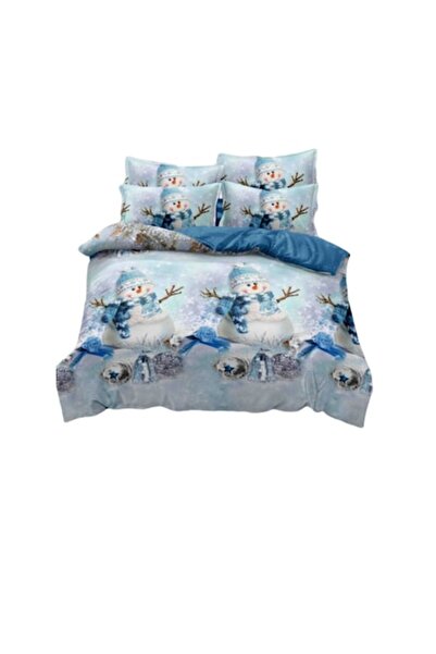 JOJO HOME Lenjerie de pat, Jojo Home, cearșaf elastic, flanel, 2 persoane, 6 ...