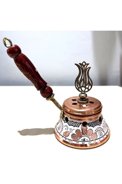 YILDIZ BAKIR El Işlemesi Bakır Tütsülük Buhurdanlık