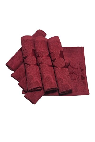 OEM Set of Hand Towels, Cotton, 3D Floral Design, 420g/m², Bordeaux, 30x50cm,...